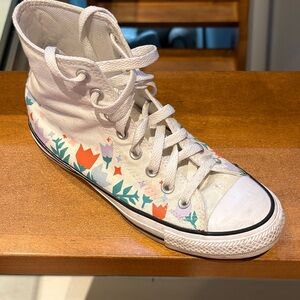 Floral High-Top Sneakers